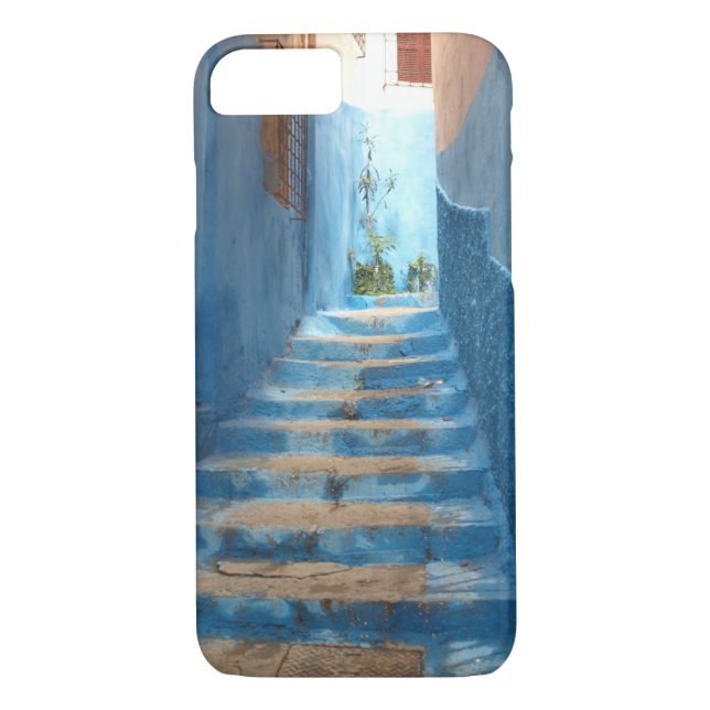 Narrow Blue Stairway in Morocco Case-Mate iPhone Case (Back)