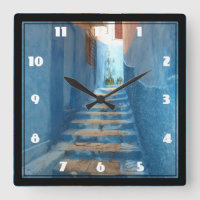 Narrow Blue Stairway in Morocco