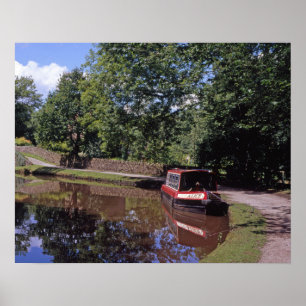 Narrow Boat Peak Forest Canal Marple Poster