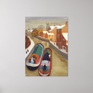 Narrow Boats Canvas Print