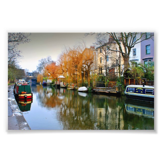 Narrow Boats Regent's Canal Camden London UK Photo Print (Front)