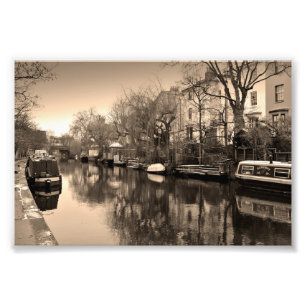 Narrow Boats Regent's Canal Camden London UK Photo Print