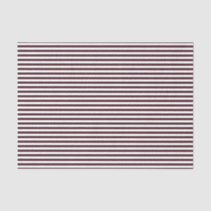 Narrow Burnt Burgundy and White Striped Pattern Tissue Paper