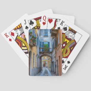 Narrow city street, Italy Playing Cards