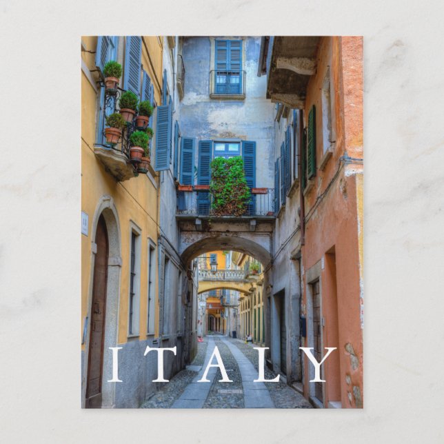 Narrow city street, Italy Postcard (Front)