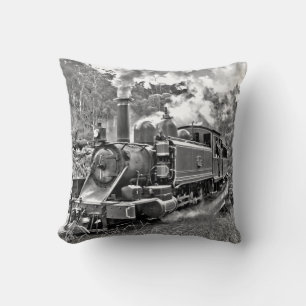 Narrow Gauge Steam Train Puffing Engine Cushion