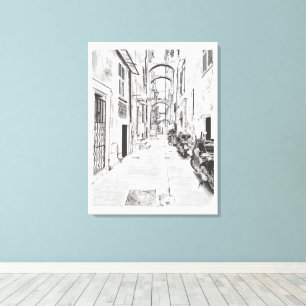 Narrow Italian Street Canvas Print