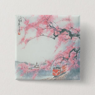 Narrow-railed Train at Mt. Ali 15 Cm Square Badge