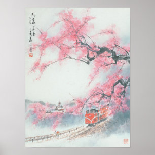 Narrow-railed Train at Mt. Ali Poster