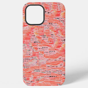 Narrow salmon and peach mosaic effect iPhone 12 pro max case