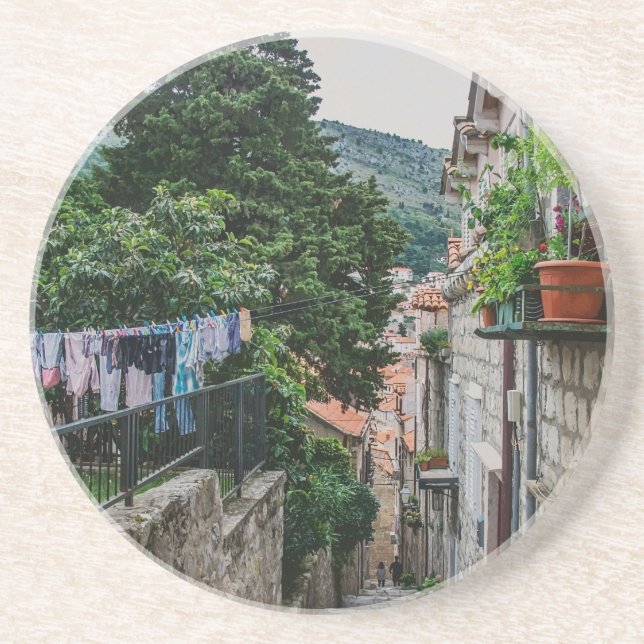 Narrow stone street in Dubrovnik Coaster (Front)