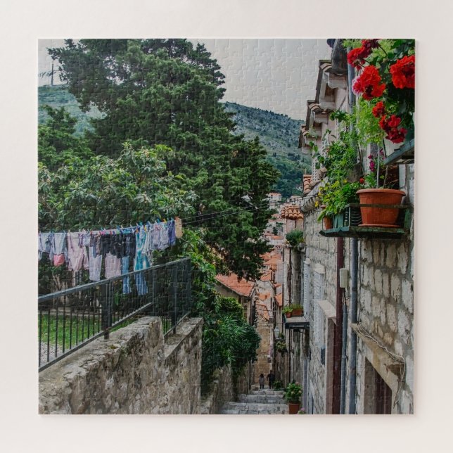 Narrow stone street in Dubrovnik Jigsaw Puzzle (Horizontal)