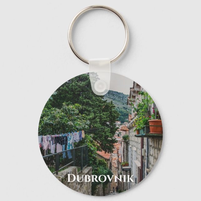 Narrow stone street in Dubrovnik Key Ring (Front)