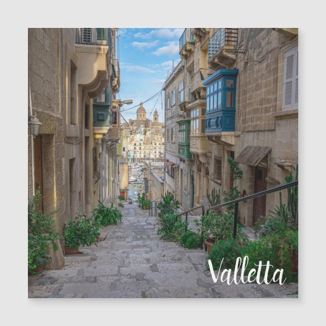 Narrow stone street in Malta (Front)