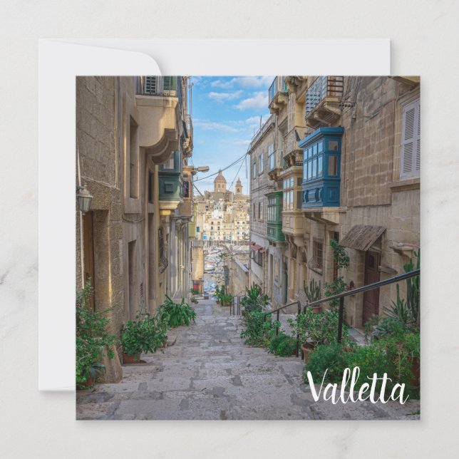 Narrow stone street in Malta (Front)