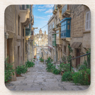 Narrow stone street in Malta Coaster