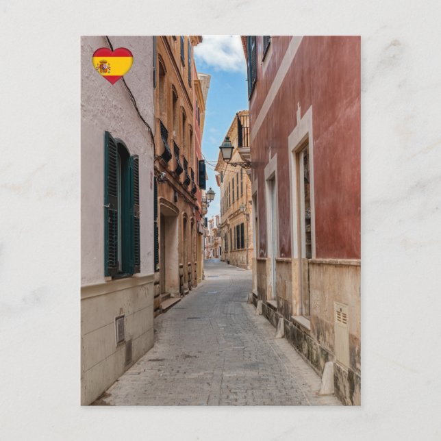 Narrow street in Ciutadella - Menorca, Spain Postcard (Front)