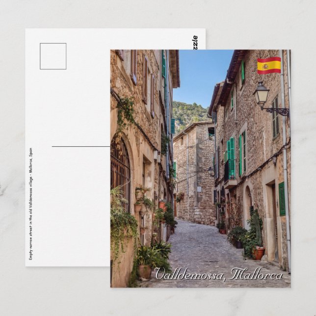 Narrow street in Valldemossa village - Mallorca Postcard (Front/Back)