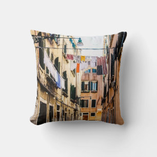 Narrow street in Venice Cushion