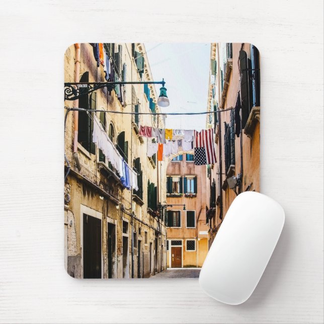 Narrow street in Venice Mouse Mat (With Mouse)