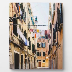 Narrow street in Venice Plaque