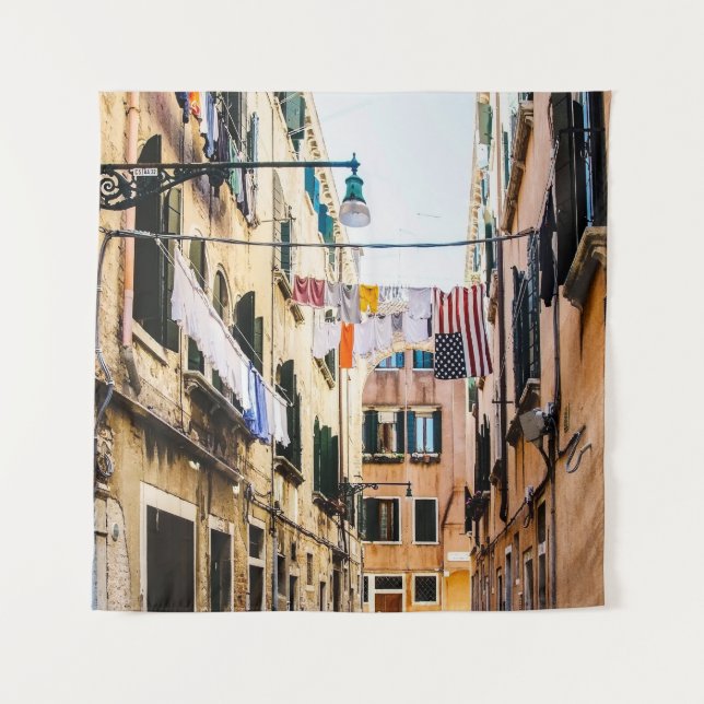 Narrow street in Venice Tapestry (Front)