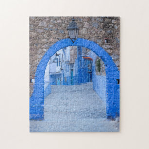 Narrow Street Of Chefchaouen Jigsaw Puzzle