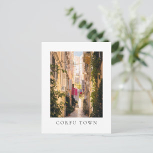 Narrow streets of old Corfu Town Postcard