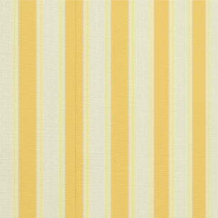 Narrow stripes lemon yellow and ivory ticking wallpaper