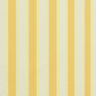 Narrow stripes lemon yellow and ivory ticking wallpaper