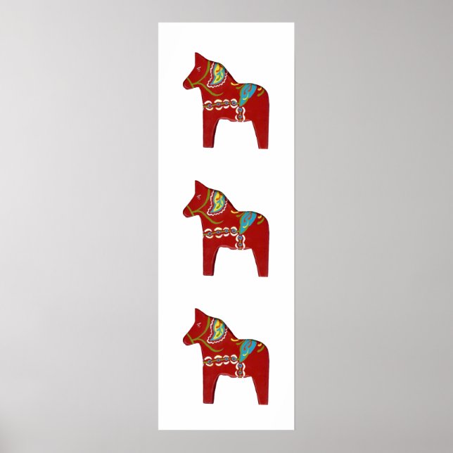 Narrow wall dala horses poster (Front)
