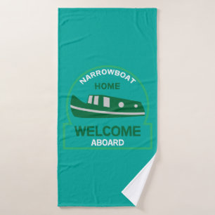Narrowboat -  Accessories - Canal Boat Gifts Bath Towel