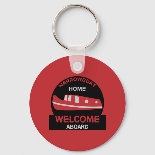 Narrowboat -  Accessories - Canal Boat Gifts Key Ring (Front)