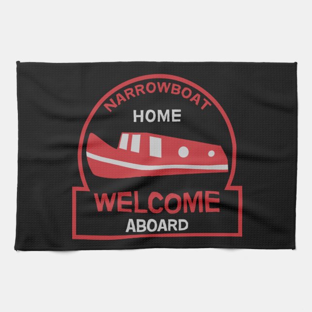 Narrowboat -  Accessories - Canal Boat Gifts Tea Towel (Horizontal)