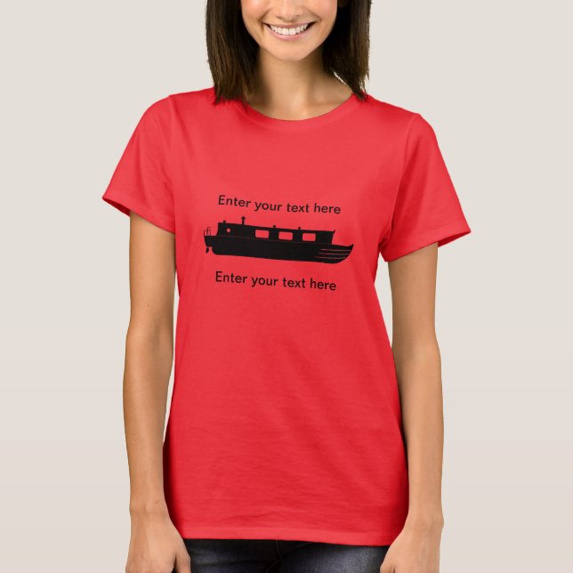 Narrowboat (blk) T-Shirt (Front)