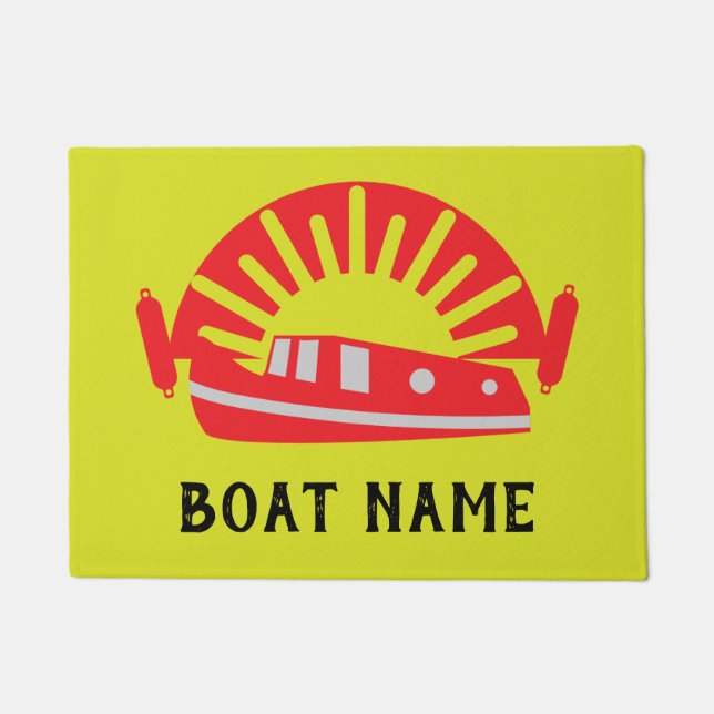 Narrowboat Canal Boat Living Doormat (Front)