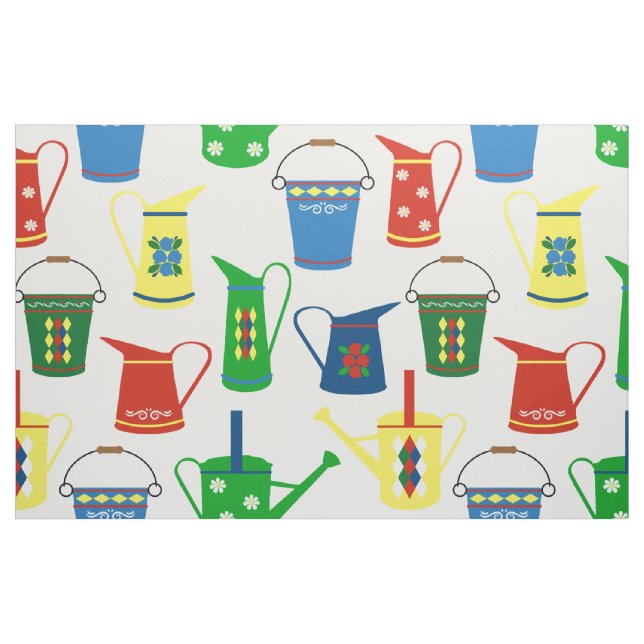 Narrowboat Canal Boat Pattern Fabric (Fat Quarter)