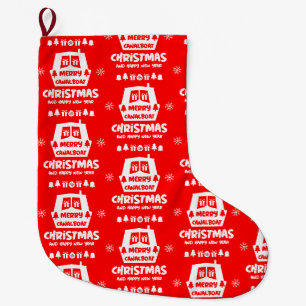 Narrowboat Canal Christmas Xmas Gifts Large Christmas Stocking