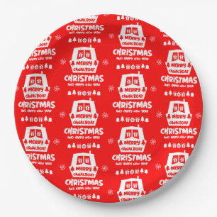 Narrowboat Canal Christmas Xmas Gifts    Paper Plate
