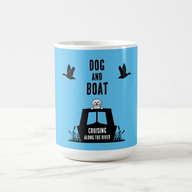 Narrowboat Canalboat Dog Owner Magic Mug (Center)