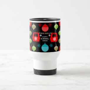 Narrowboat Christmas Holiday Travel Mug