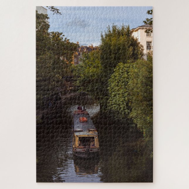 Narrowboat Cruising The London Canals Jigsaw Puzzle (Vertical)