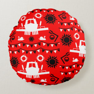 Narrowboat Decor And Gifts Round Cushion
