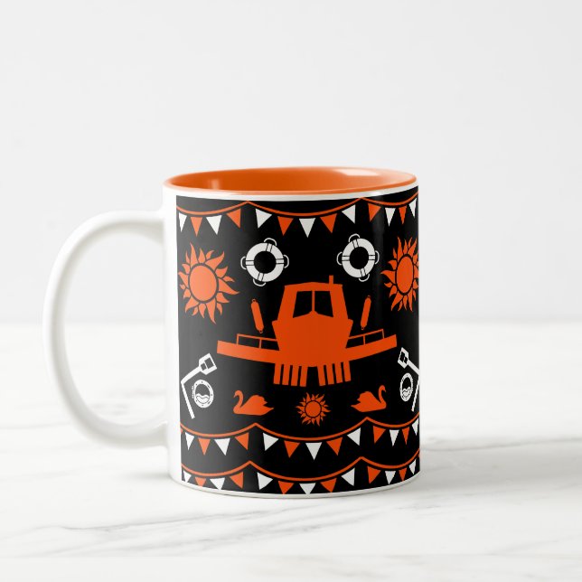 Narrowboat Decor And Gifts Two-Tone Coffee Mug (Left)