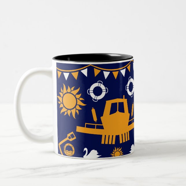 Narrowboat Decor And Gifts Two-Tone Coffee Mug (Left)