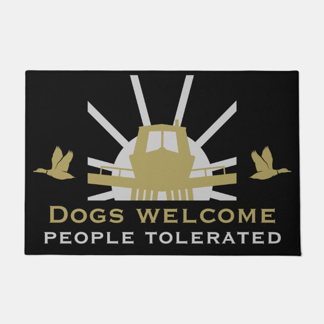 Narrowboat Funny Boat Doormat (Front)