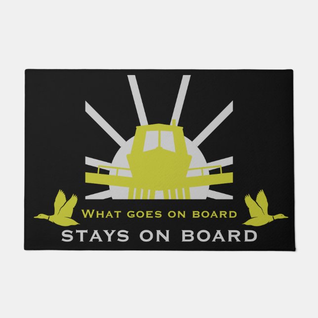 Narrowboat Funny Boat Doormat (Front)