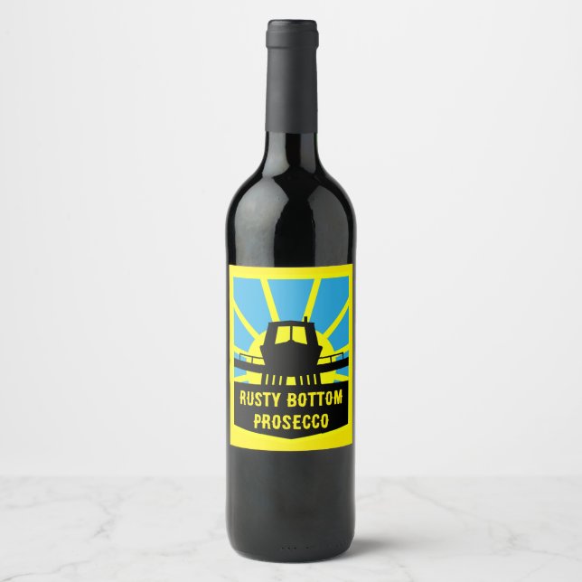 Narrowboat Gift Ideas Wine Label (Front)
