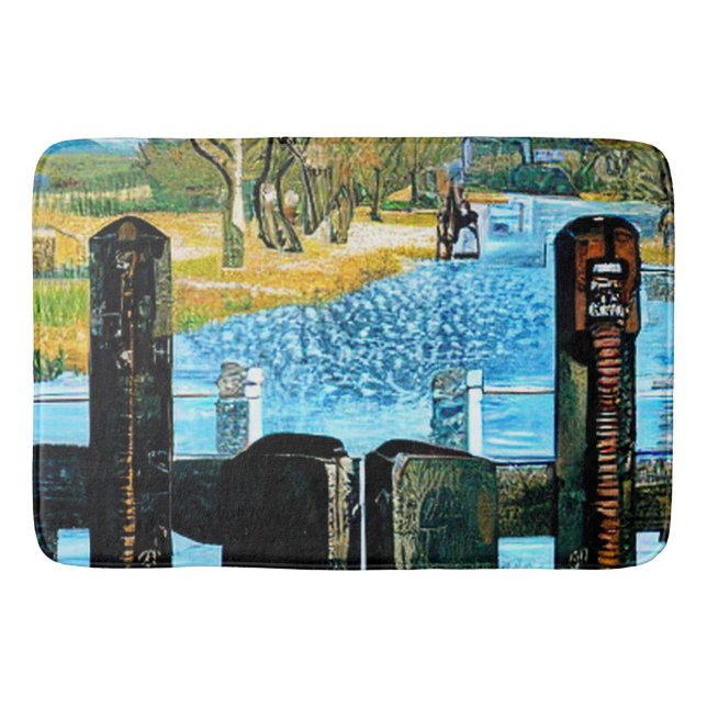 NARROWBOAT LOCK BATH MAT (Front)