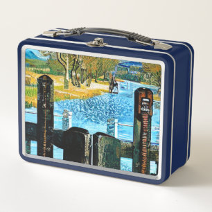NARROWBOAT LOCK METAL LUNCH BOX